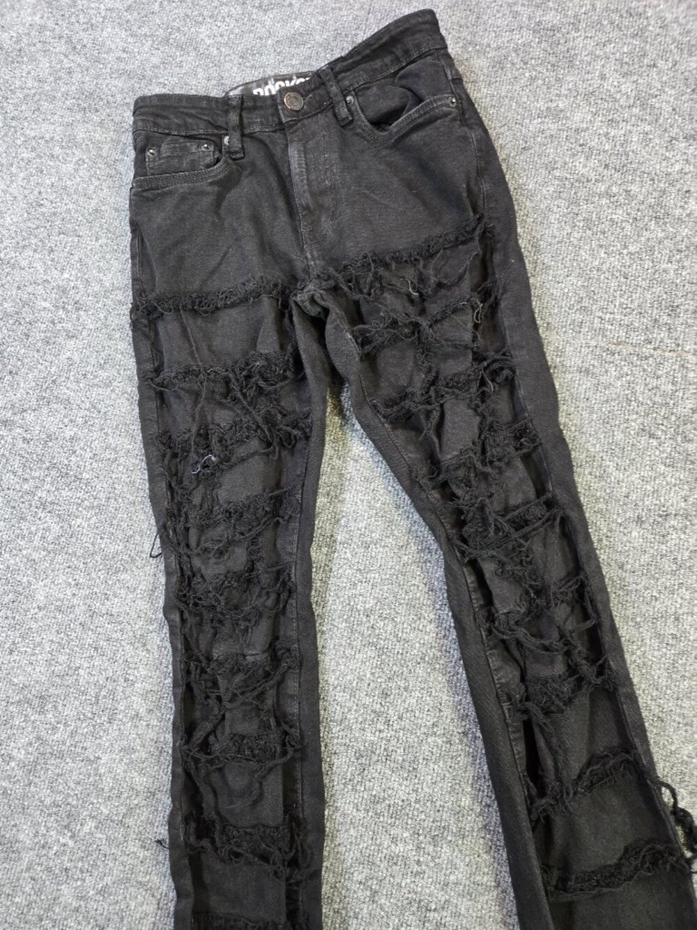 Rockstar Original Stretch/Super Stack Fit Black Pants Men's Small 26W 39L